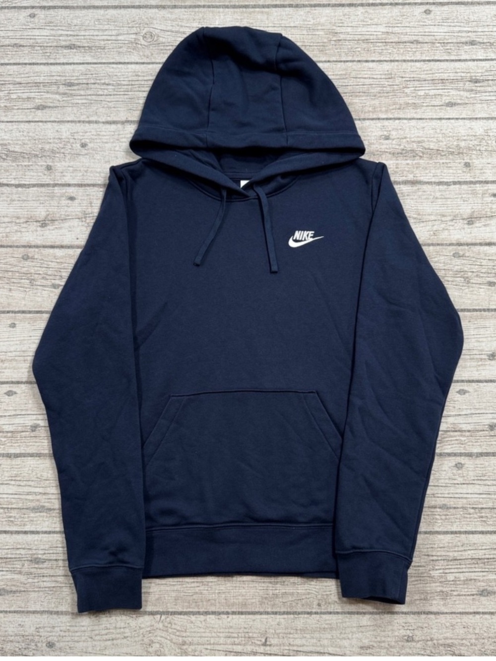 Navy Blue Nike Hoodie - Men’s S - Cozy fleece interior - Swoosh Futura Logo
